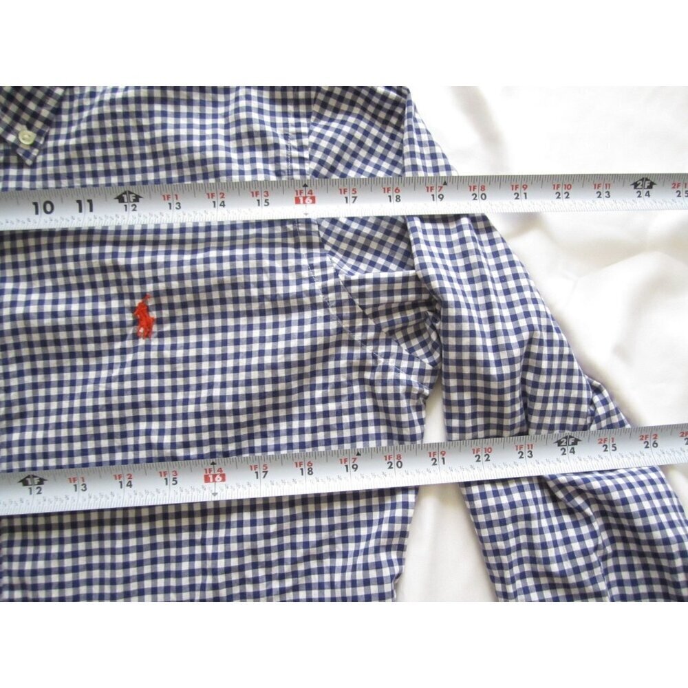 Men Ralph Lauren Button Gingham Long Sleeve Shirt Sz M (MT683) - Picture 6 of 6